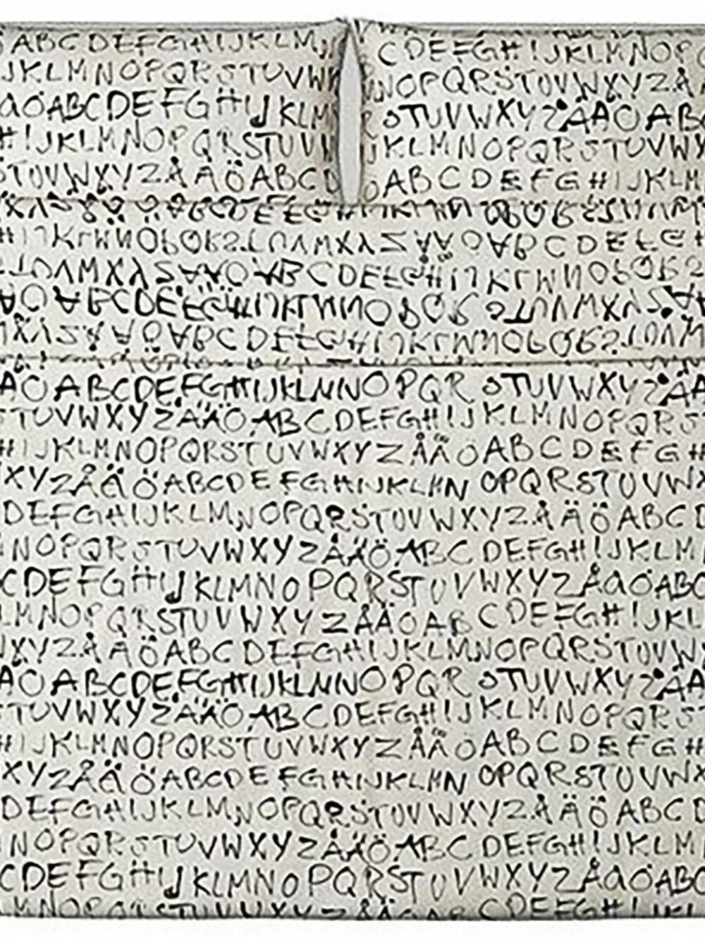 NIP! Rare IKEA EIVOR ORD Queen Duvet Cover & 2 Pillowcases White Black Alphabet